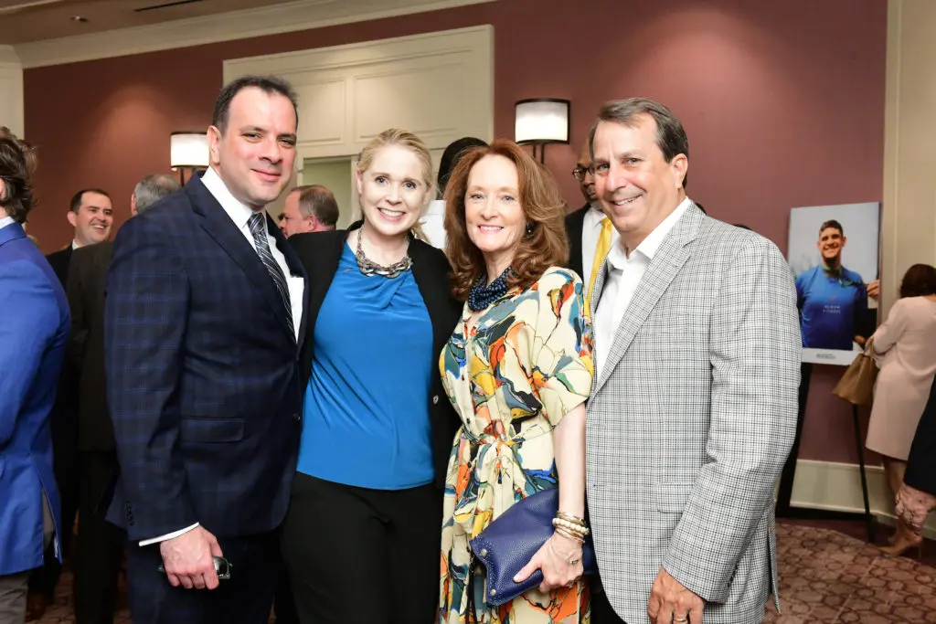 Sudan & Christina Maccio, Melanie & Greg Cizik at the Center for Pursuit luncheon. (Photo by Daniel Ortiz)