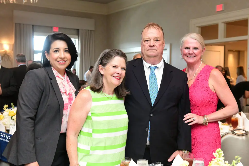 Veronica Chapa Gorzynski, Gwen Koch, Joe Koch, Joni Fichter  at the Center for Pursuit luncheon. (Photo by Daniel Ortiz)