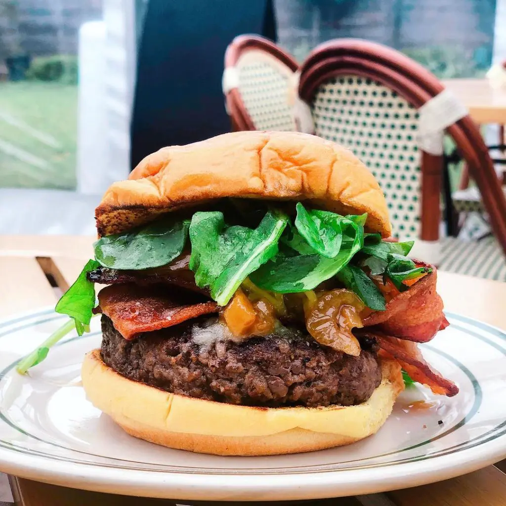 You can grab a burger at the bar at B.B. Lemon. 