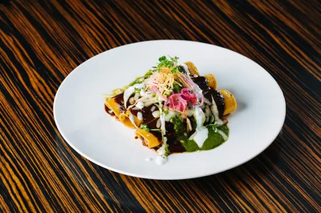 Brunch enchiladas at Dallas Chop House for Mother's Day.