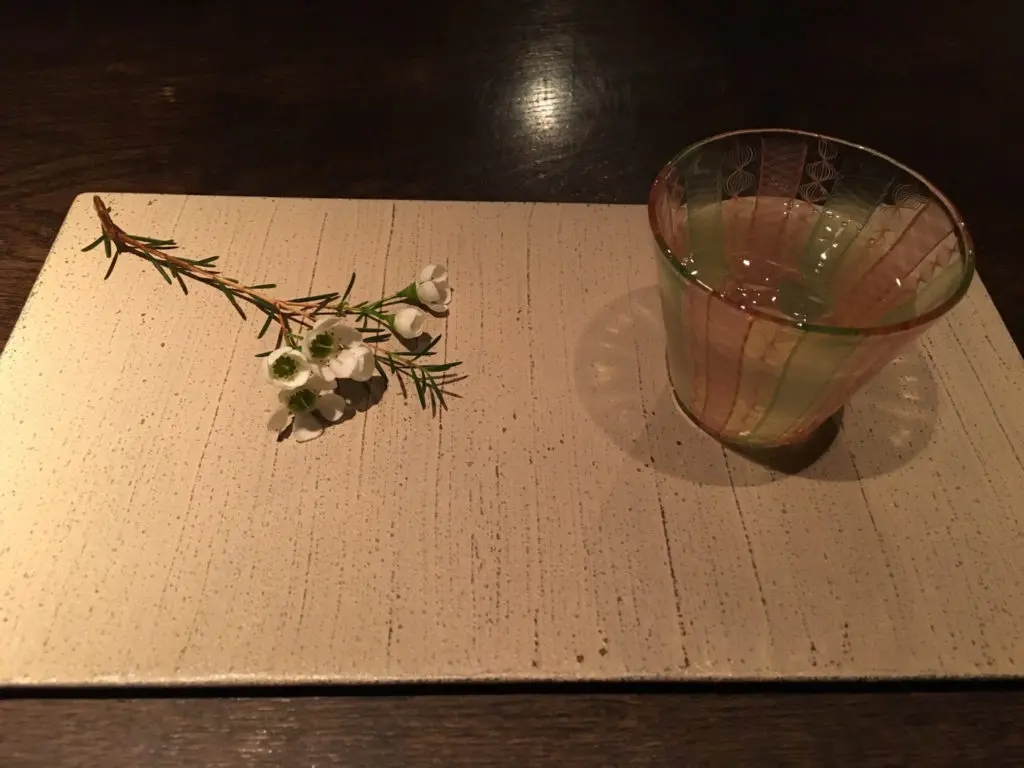 A cocktail at Gen Yamamoto, a small bar in the Azabu-Juban district of Tokyo featuring a cocktail omakase.