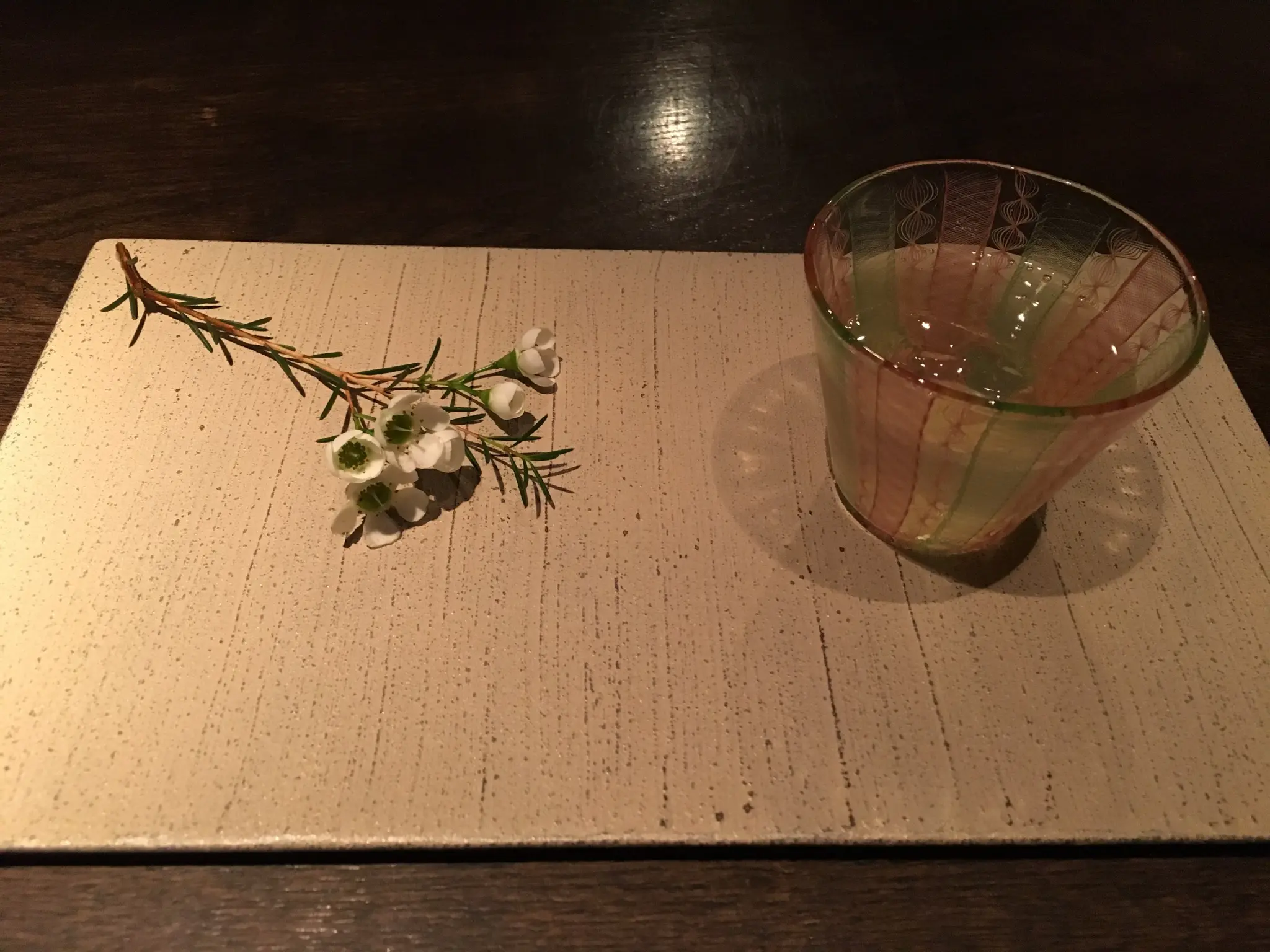 A cocktail at Gen Yamamoto, a small bar in the Azabu-Juban district of Tokyo featuring a cocktail omakase.