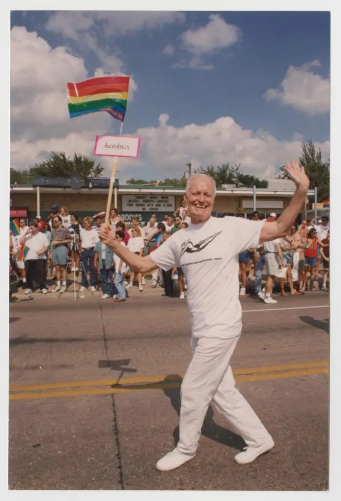 Phil Johnson at a Pride Parade, photograph, [1993..], courtesy of UNT Libraries Special Collections.