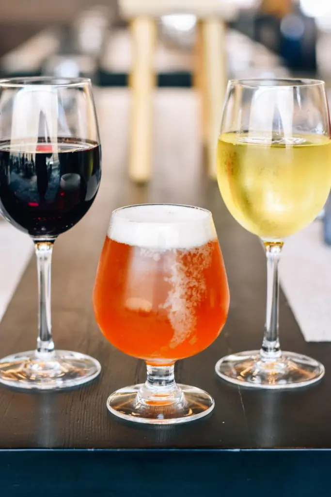 Open Palette has wine, beer, and cocktails in every color.