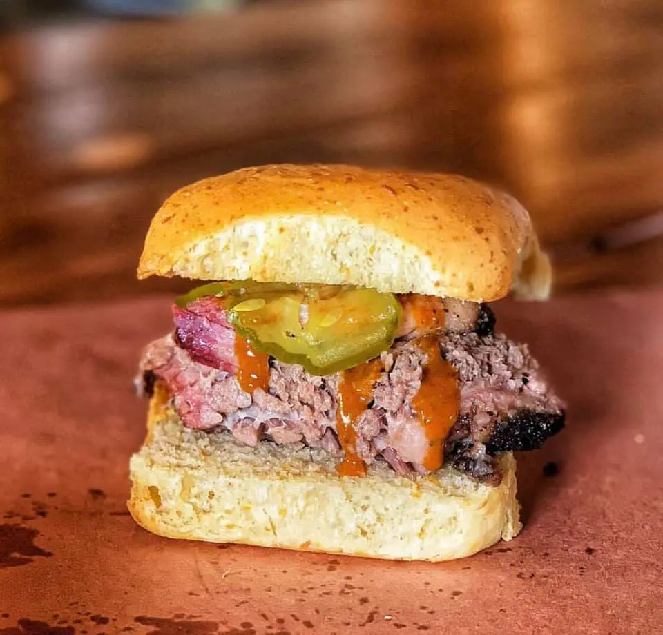 Pinkerton's barbecue sandwich is a beauty. 
