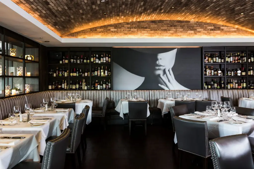 Steak 48's dining room may be empty, but the meals go on.