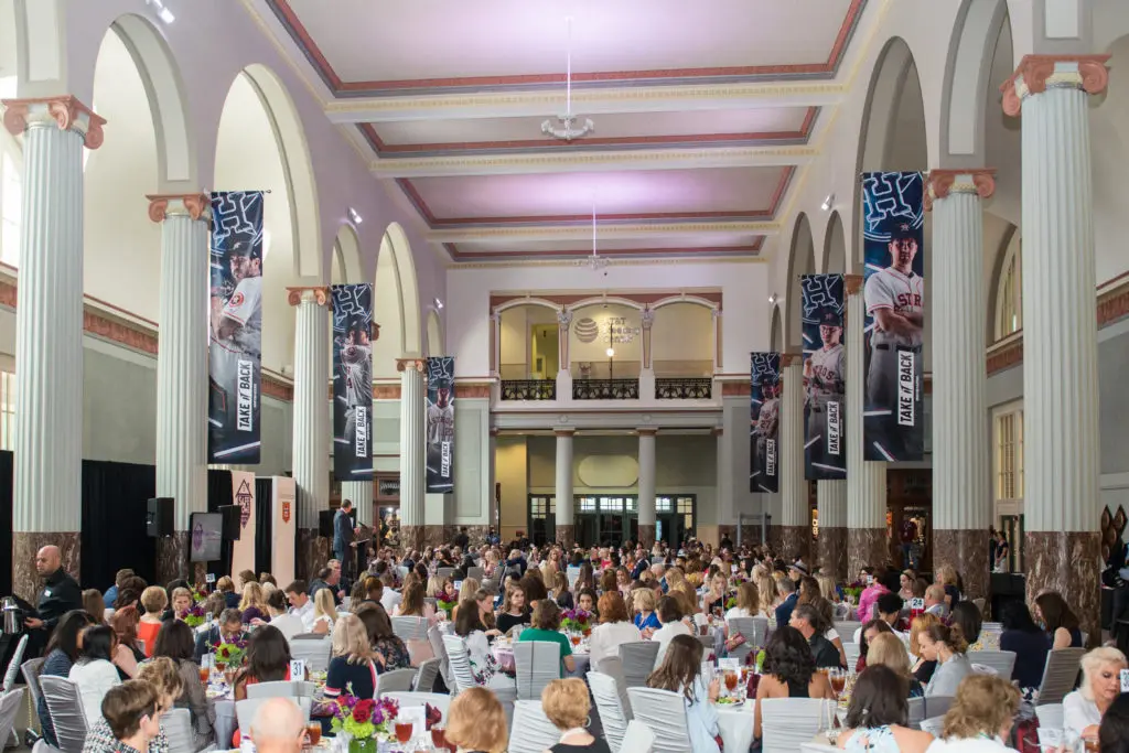 Minute Maid Park's Union Station is filled to the brim for the Astros Foundation Safe at Home luncheon. (Photo by Jacob Power)