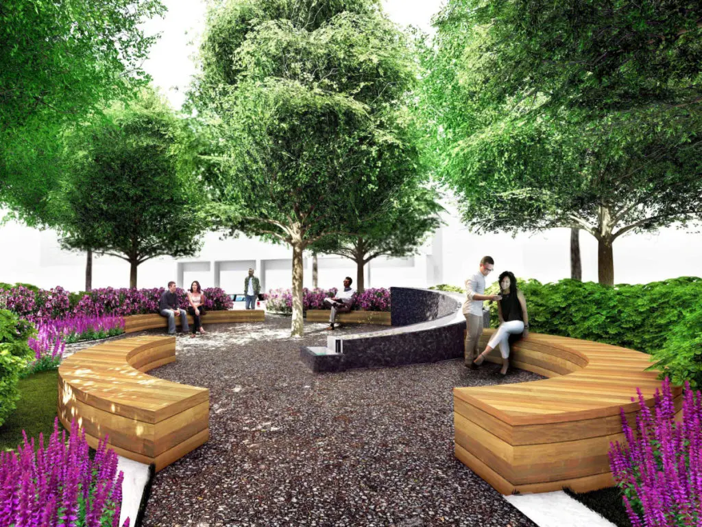 There will be seating spaces aplenty.  (Photo by Downtown Redevelopment Authority)