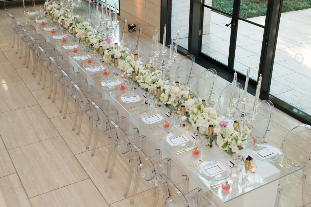 A beautiful table setting for the Jordan Alexander dinner launching the Houston salon. (Photo by Jacob Power)