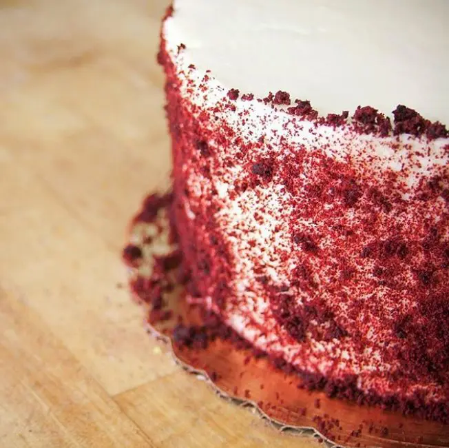 The red velvet cake is a classic. 