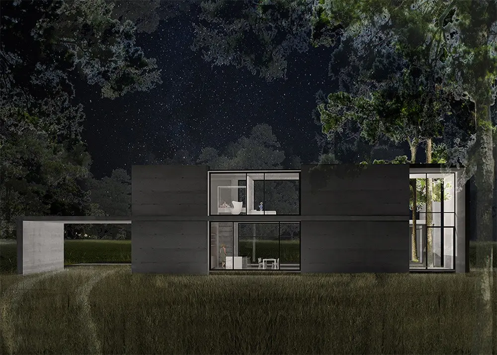 Spec House, a contemporary sustainable home for four, by Ponce Woodfill Architecture earned honors in the Conceptual category.