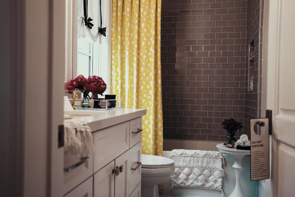 A sneak peak of the guest bathroom at ASID Show House Preview