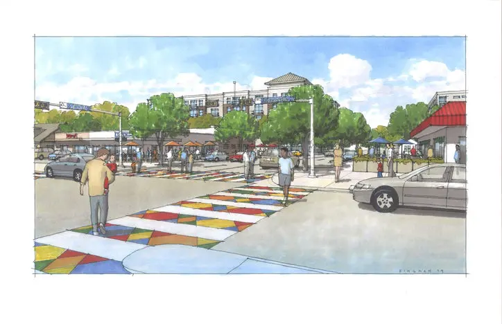 Downtown Richardson plans to be more walkable. Courtesy of Durkin Properties