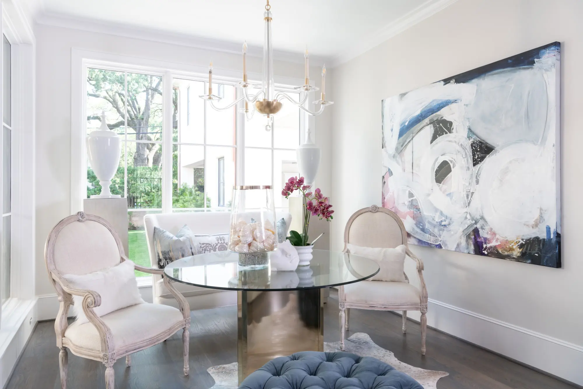 The breakfast room by Megan Carey of The Design Firm (Photo by Michael Hunter Photography)