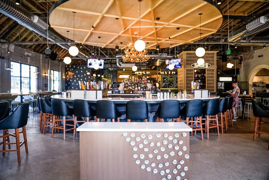 The 360 degree bar at Punch Bowl.