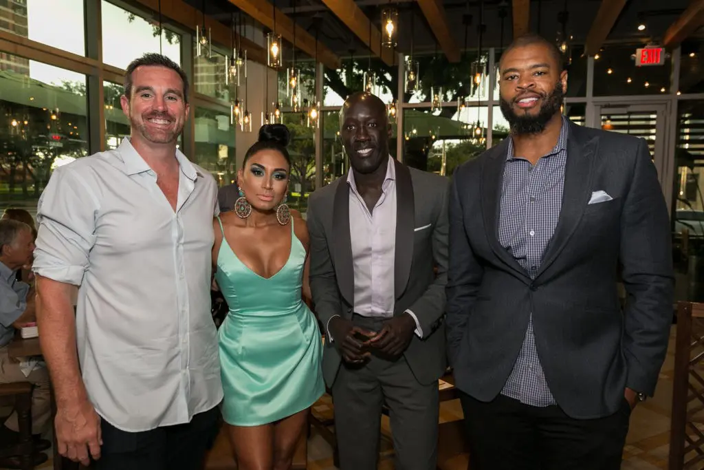 Billy Frank, Neera Patidar, Abe Noyde, Wade Smith at the Original Ninfa's Uptown opening night. (Photo by Emily Jaschke)