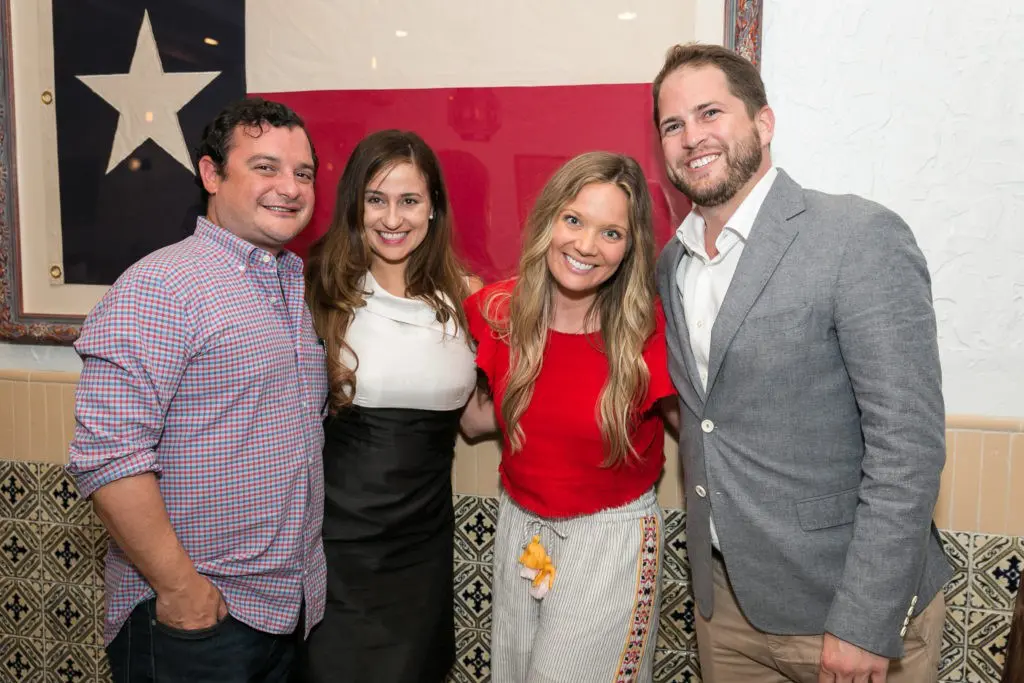 David Cordua, Sara Padua, Grace Gibson, Nick Scurfield at the Original Ninfa's Uptown opening night. (Photo by Emily Jaschke)