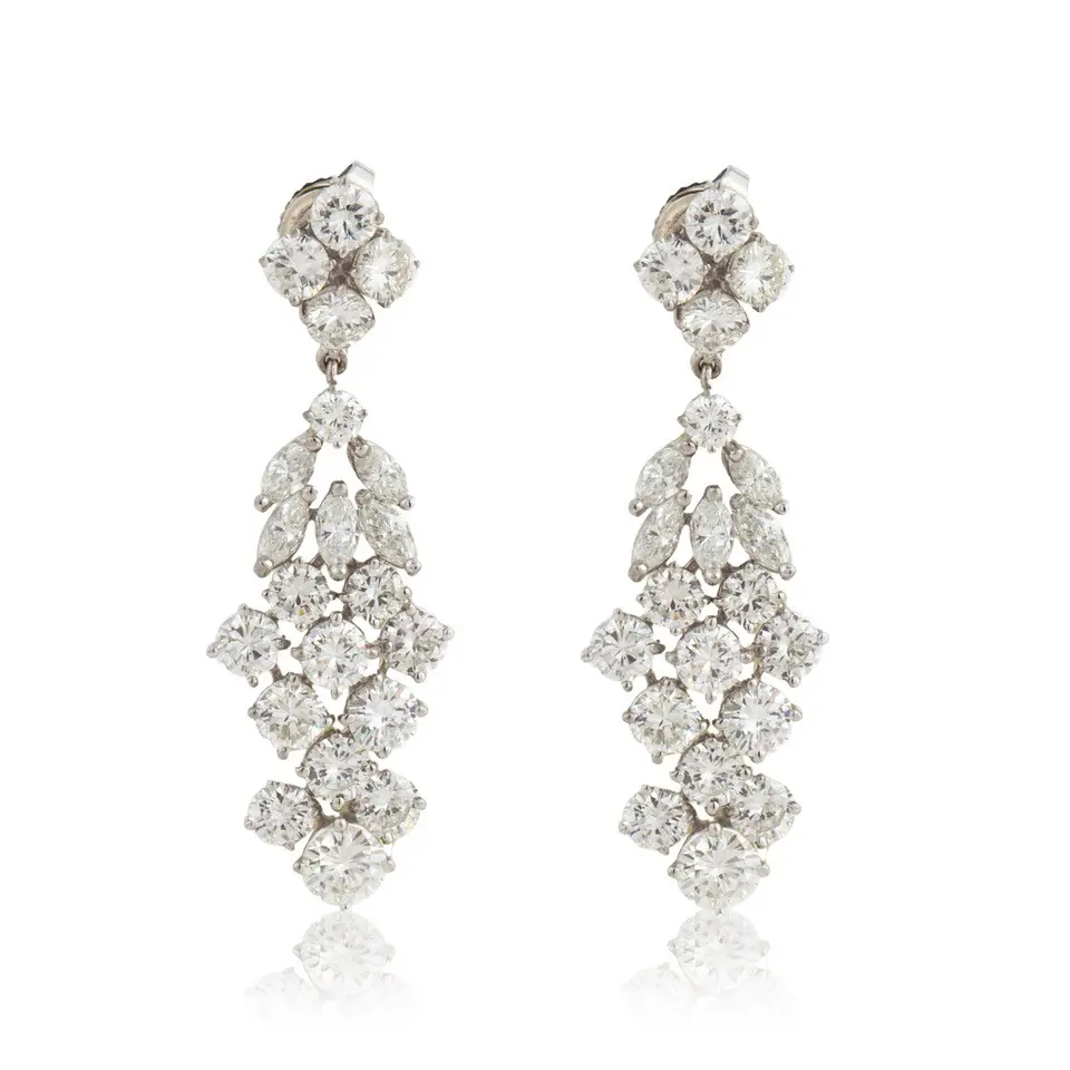The $27,000 diamond earrings contributed to the Heart Ball dinner evening by Tenenbaum Jewelers.  (Photo by Alexander's Fine Portrait Design)