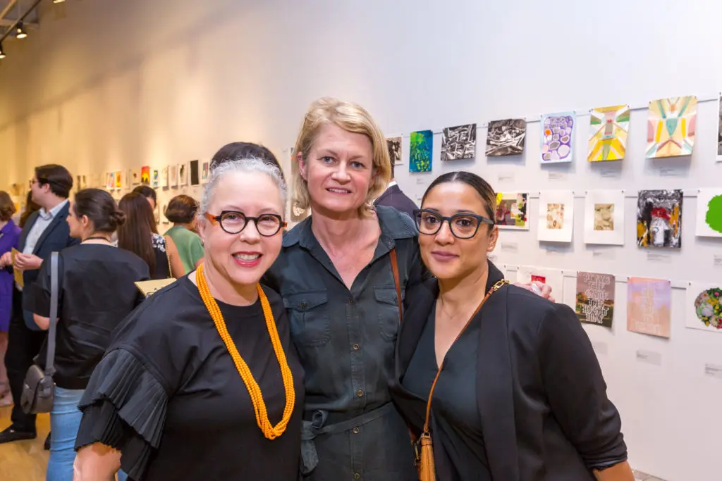 Hedwige Jacobs, Luisa Duarte, Rabéa Ballin at DiverseWorks' Luck of the Draw. (Photo by Alex Barber)