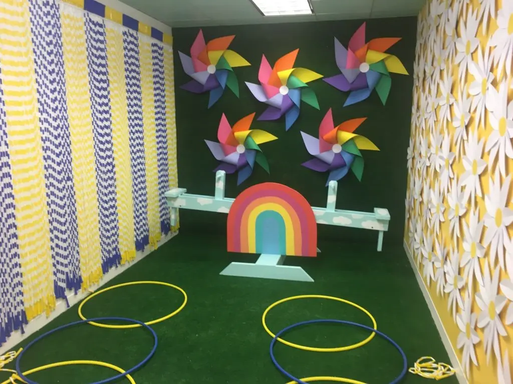 The Playground Room was fun for people of all sizes. 