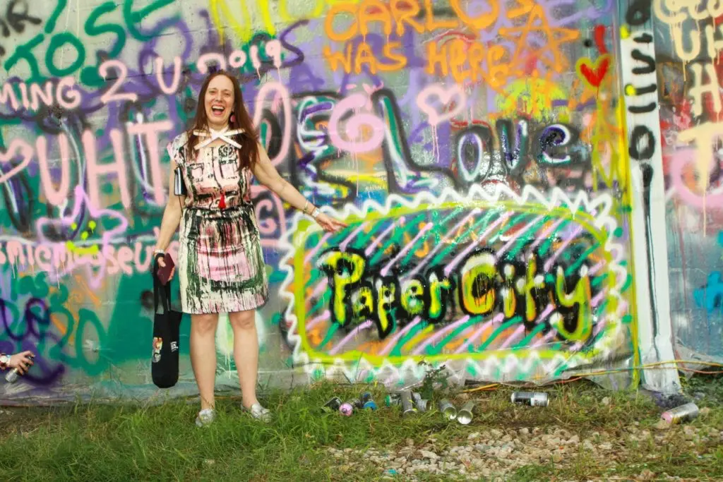 Catherine D. Anspon at the Fifth Anniversary of Mr. D's "Préservons la Création" mural in Midtown. (Photo by Chris P. Bachman)
