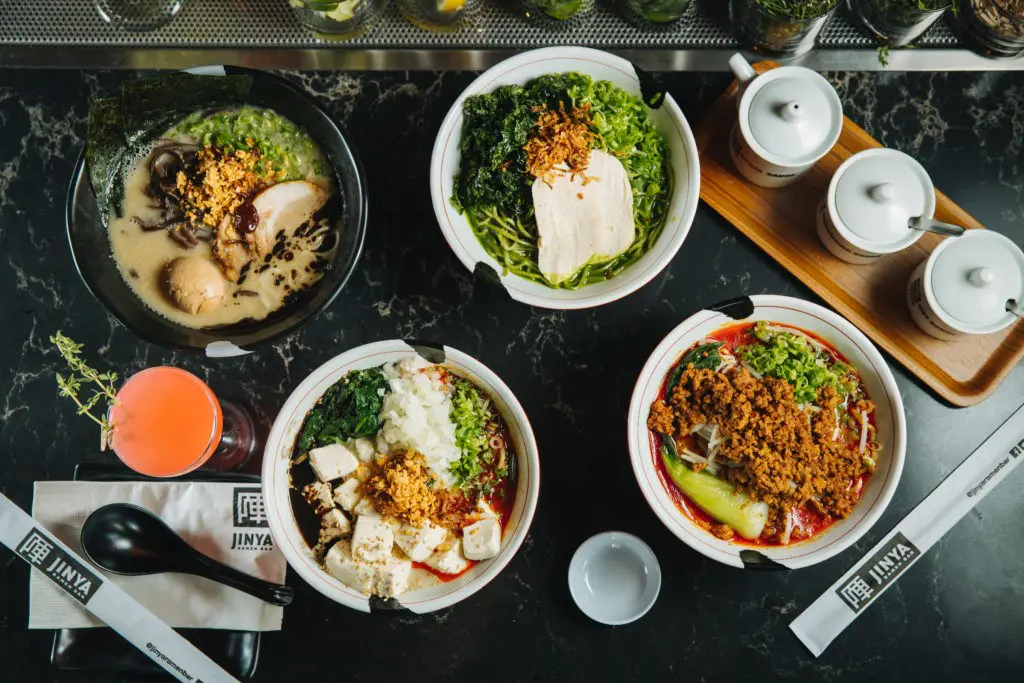 An assortment of Jinya's plates.