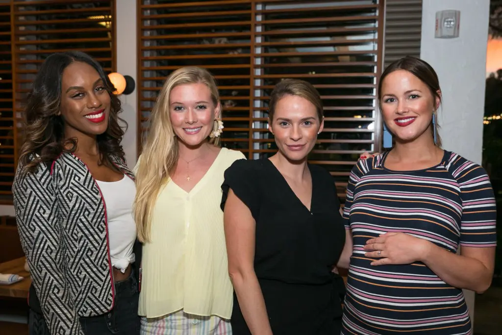 Kara Smith, Farrell Lawo, Hannah Swiggard, Amy Stephens at the Original Ninfa's Uptown opening night. (Photo by Emily Jaschke)