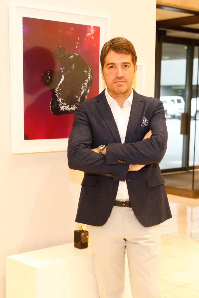 Marc Chaya at Maison Francis Kurkdjian's "Expanded Drops" at Neiman Marcus. (Photo by Priscilla Dickson)