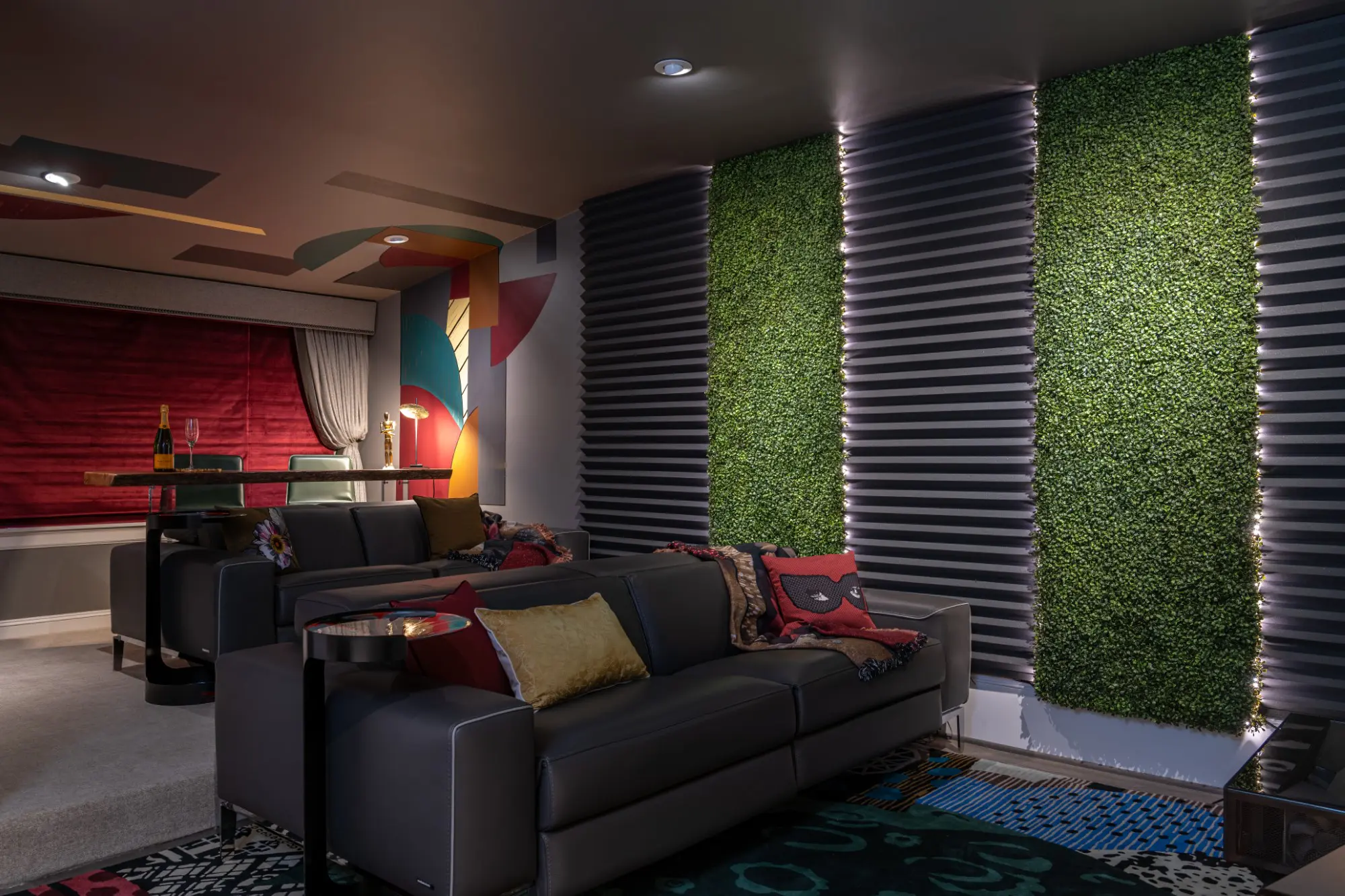 The media room by Yesley Love of Canaima Design (Photo by Michael Hunter Photography)