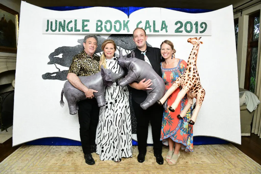 Jungle Book Gala kick-off party hosts Dr. Monte & Deborah Stavis,  gala chairs Kyle & Amy McCully (Photo by DanielOrtiz)