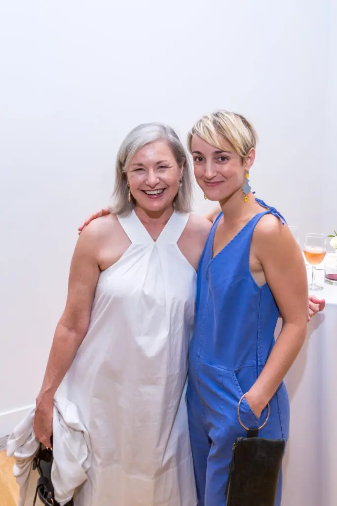 Nancy Wozny, Sarah Sudhoff at DiverseWorks' Luck of the Draw. (Photo by Alex Barber)