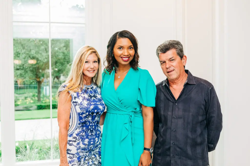 Patti Murphy, Fatima Switzer, Don Murphy at the Houston PetSet 'Fierce & Fabulous' fundraiser/open house. (Photo Bonner Rae Photography)