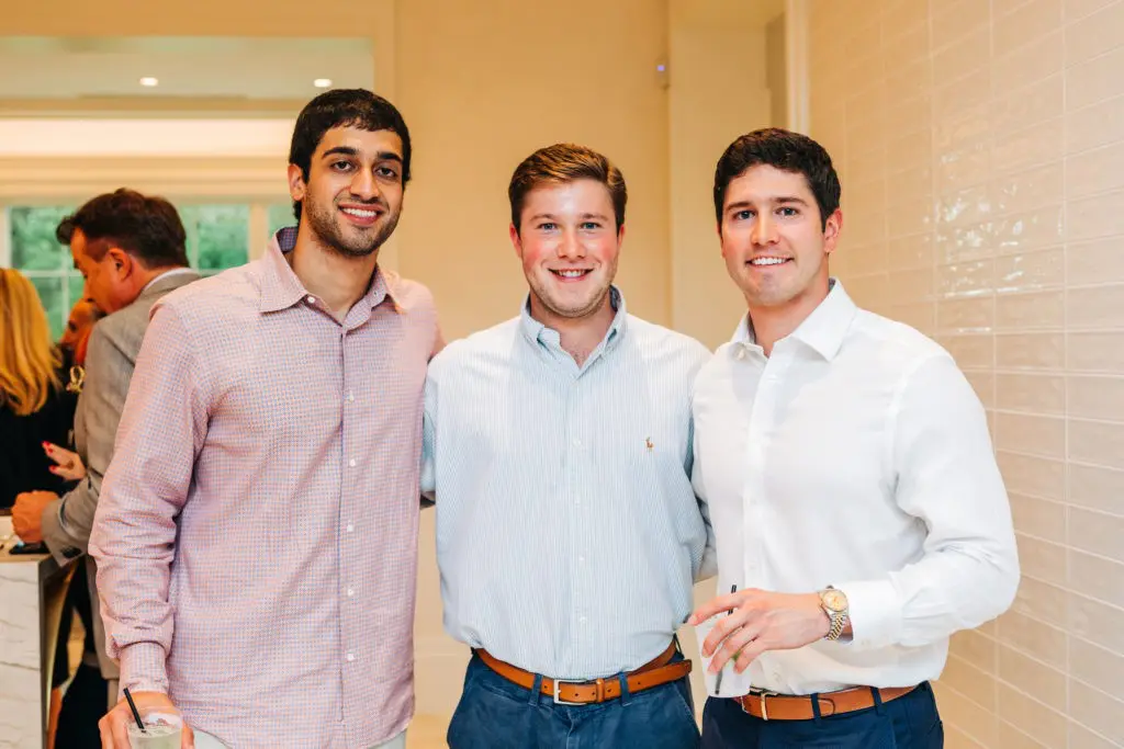 Pedrum Rasouli, Spencer Smith, Luis Barrera at the Houston PetSet 'Fierce & Fabulous' fundraiser/open house. (Photo Bonner Rae Photography)