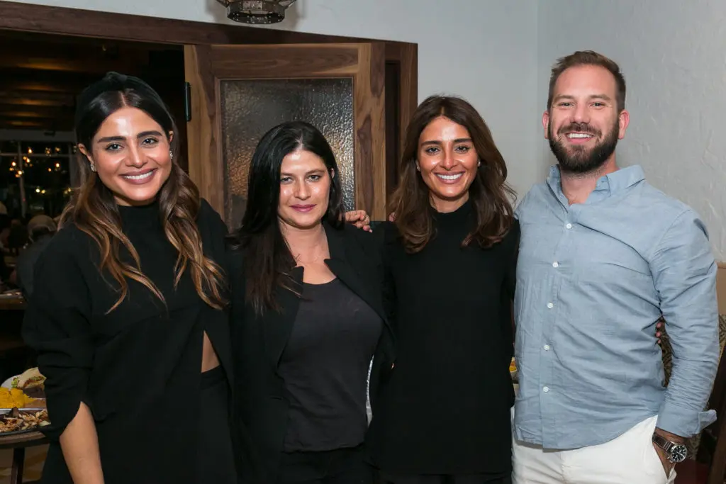 Sarah Jawda, Natasha Parvizian, Saba Jawda, Andrew Pappas at the Original Ninfa's Uptown opening night. (Photo by Emily Jaschke)