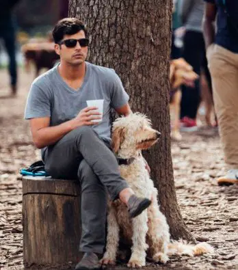 The canine hangout has no shortage of guys. 