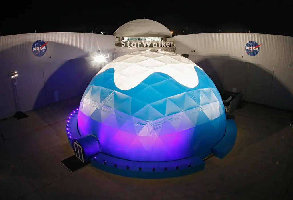 Guests closed entered an ethereal world at the Montblanc dome.