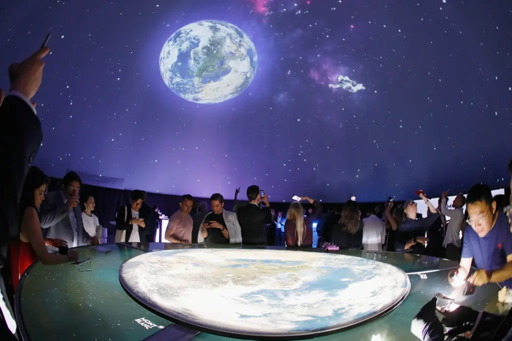 The Montblanc party continued in a pop-up planetarium.