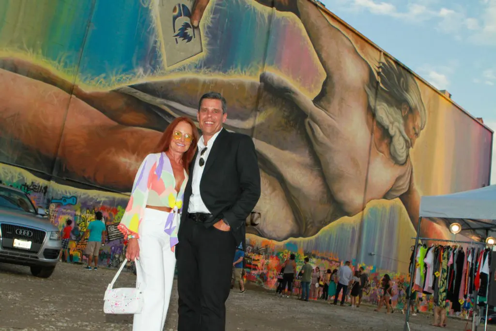 Suzette & Darrell Betts at the Fifth Anniversary of Mr. D's "Préservons la Création" mural in Midtown. (Photo by Chris P. Bachman)