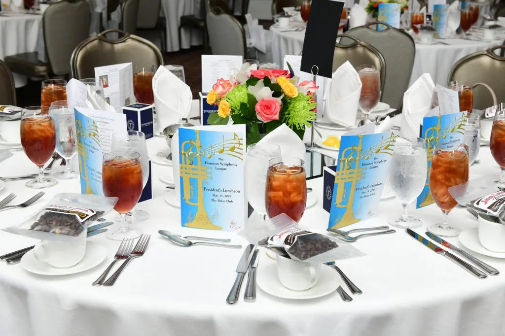 Table decor at the Houston Symphony League President's Luncheon (Photo by Daniel Ortiz)