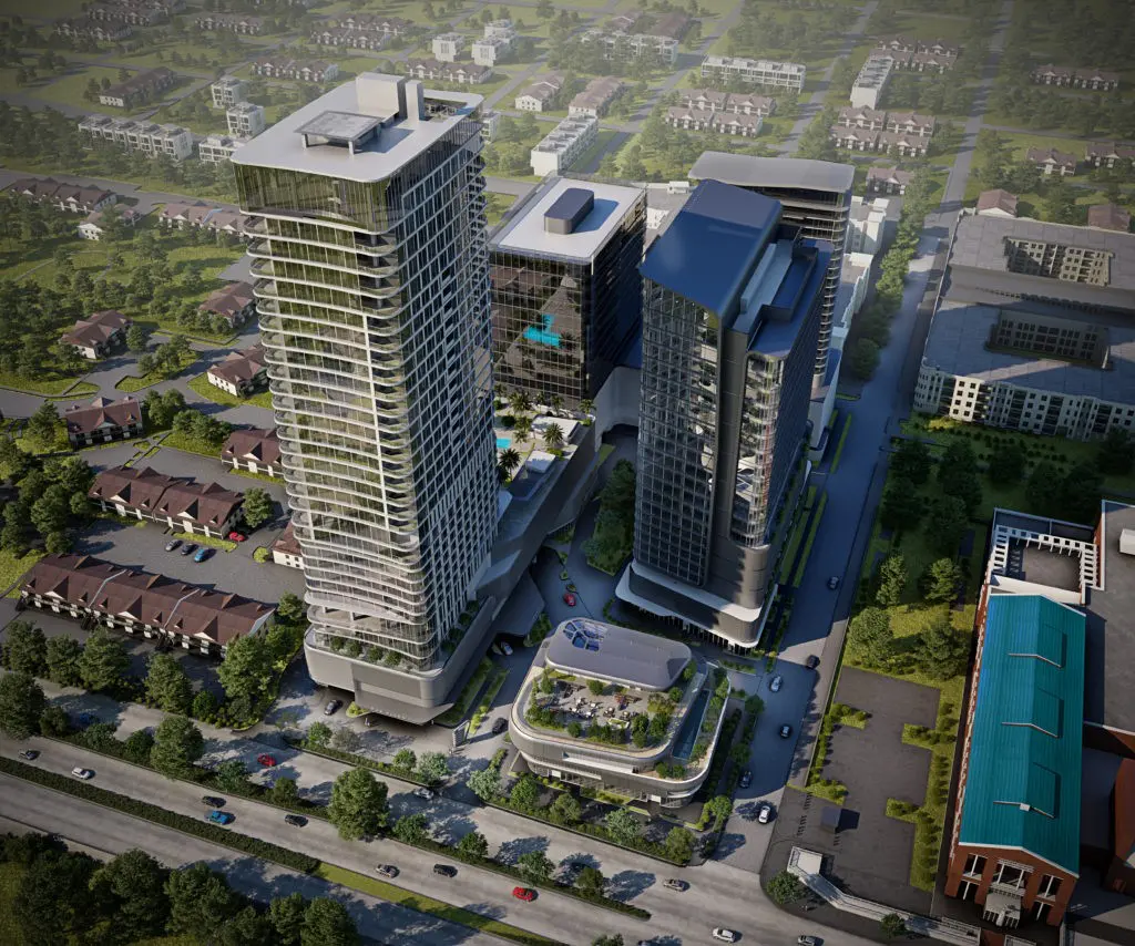 An areal rendering of The Allen in Houston (Photo by Quy Tran)