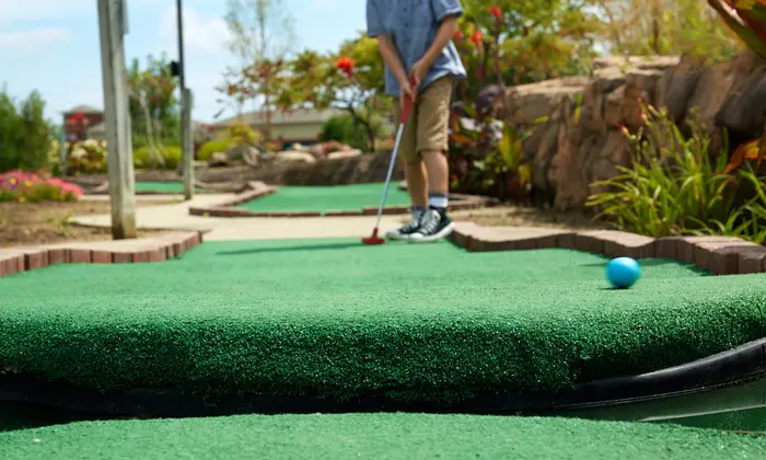 Adventure Landing has 18 holes of mini golf. Courtesy of Groupon