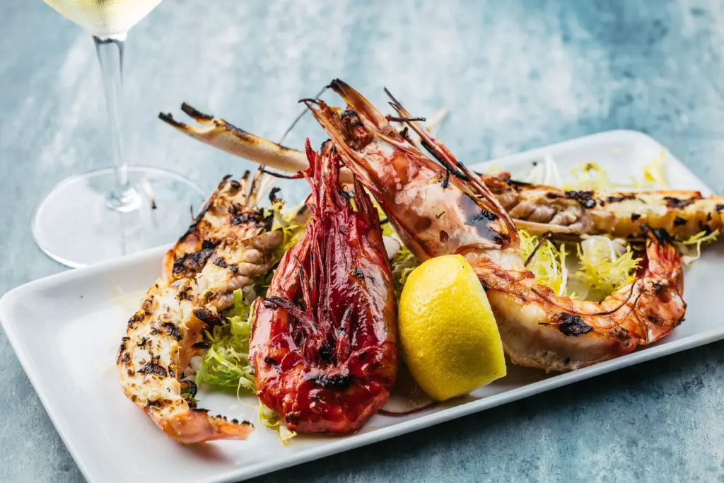 Ouzo Bay's grilled prawns are out of this world. 