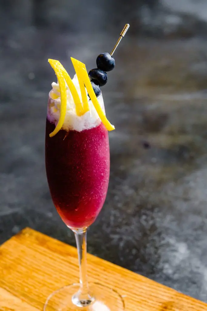 Belini Blues is a vodka based blueberry cocktail.