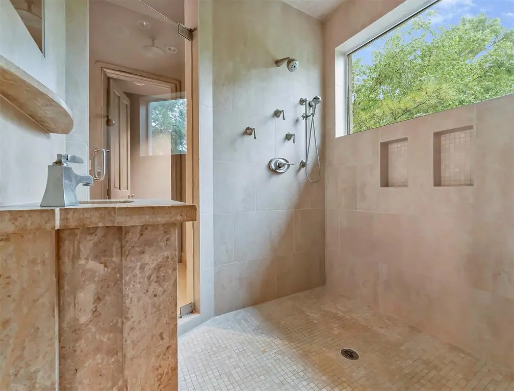 The master suite's shower is the definition of luxurious. 