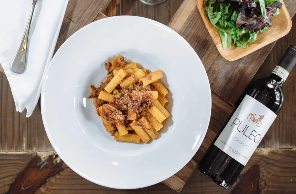 CiboDivino offers authentic Italian pastas like rigatoni.