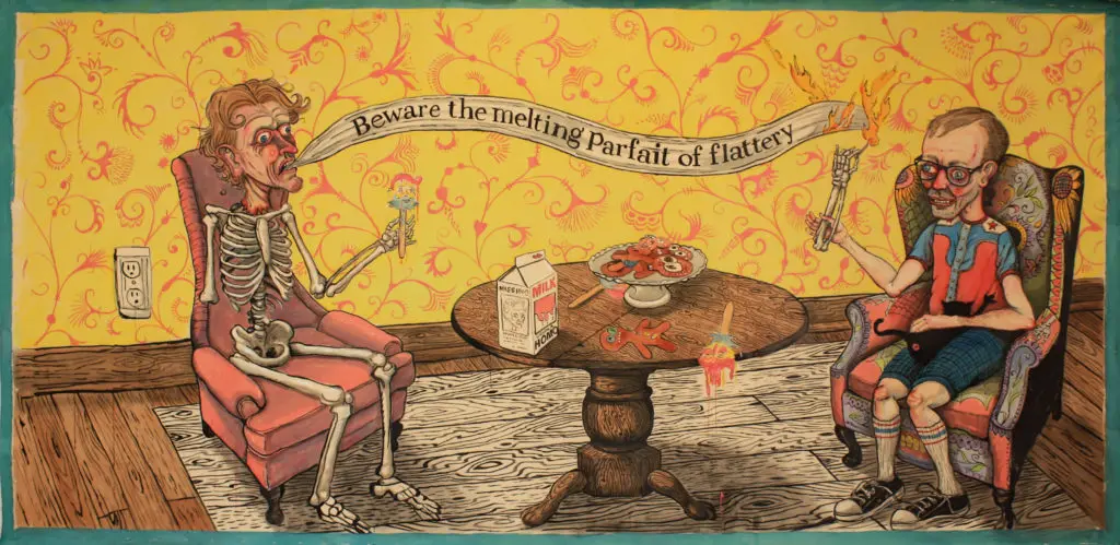 Chuck & George's "Beware the Melting Parfait of Flattery III," 1970,  at Galveston Arts Center