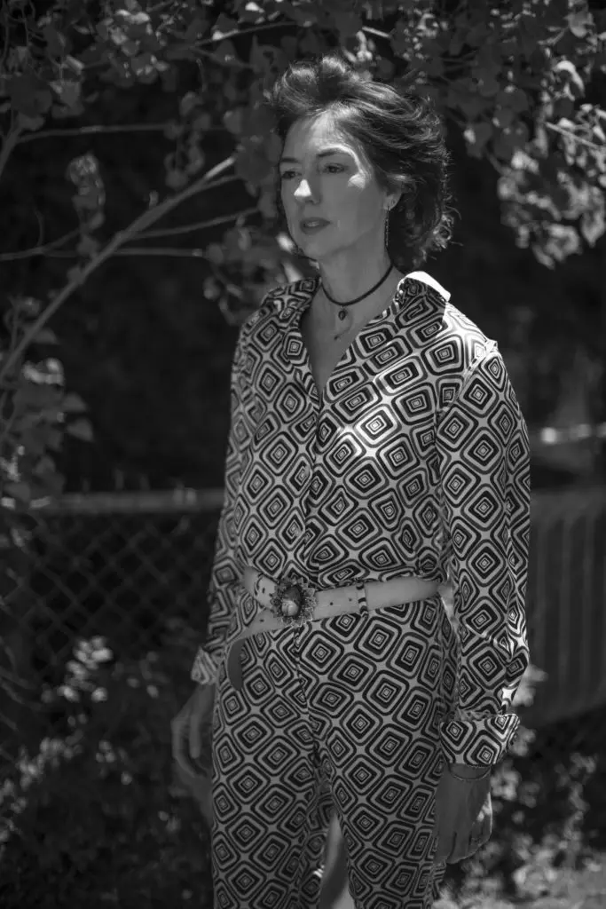 Franny Koelsch Jeffries wears Ears of Buddha from a future collection (Photo by Ana Hop)