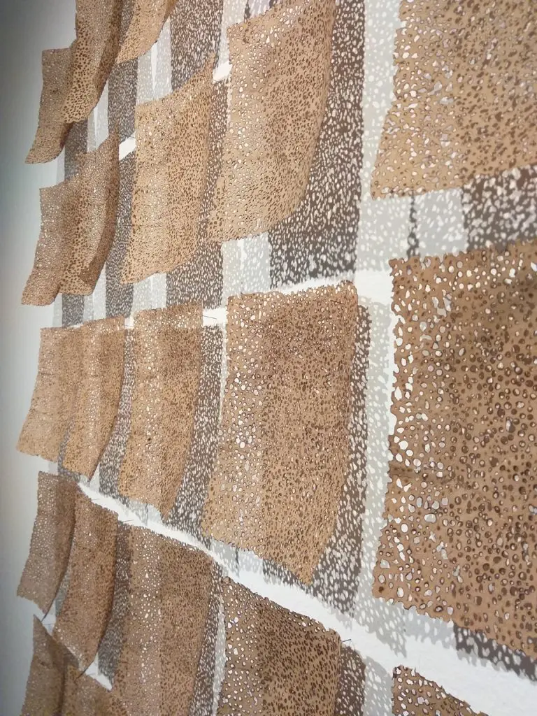 A wall of Beili Liu's nature-informed work at Asia Society Texas Center. (Photo by CDA)