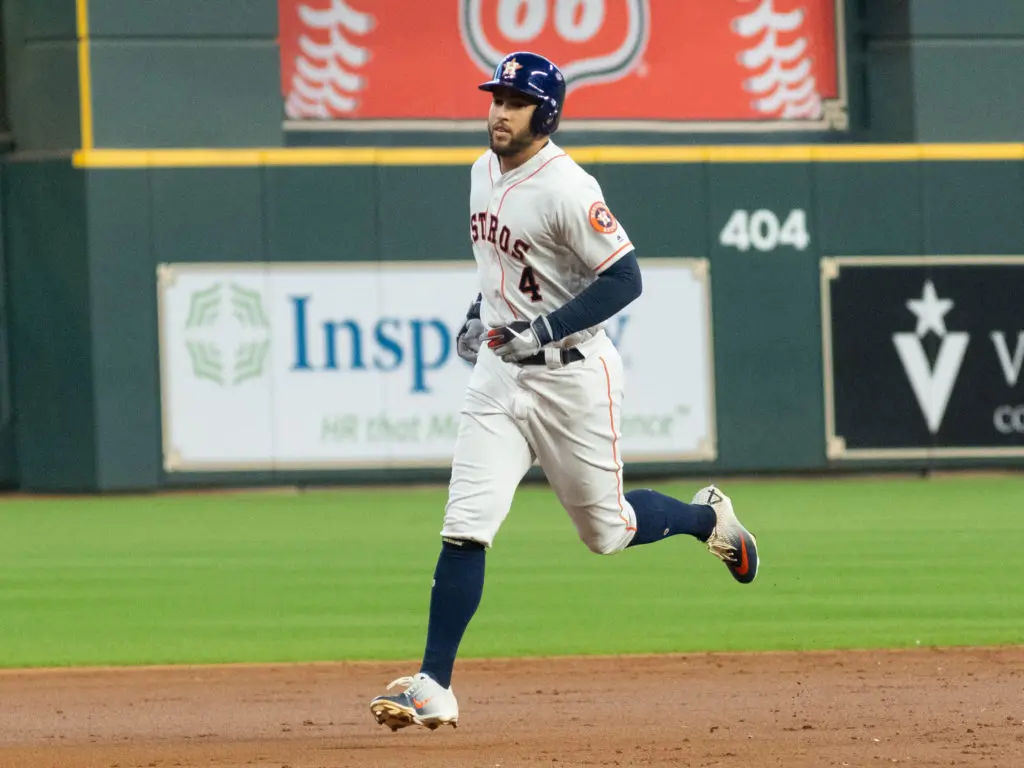 George Springer is on the edge of the AL MVP race. (Photo by F. Carter Smith)