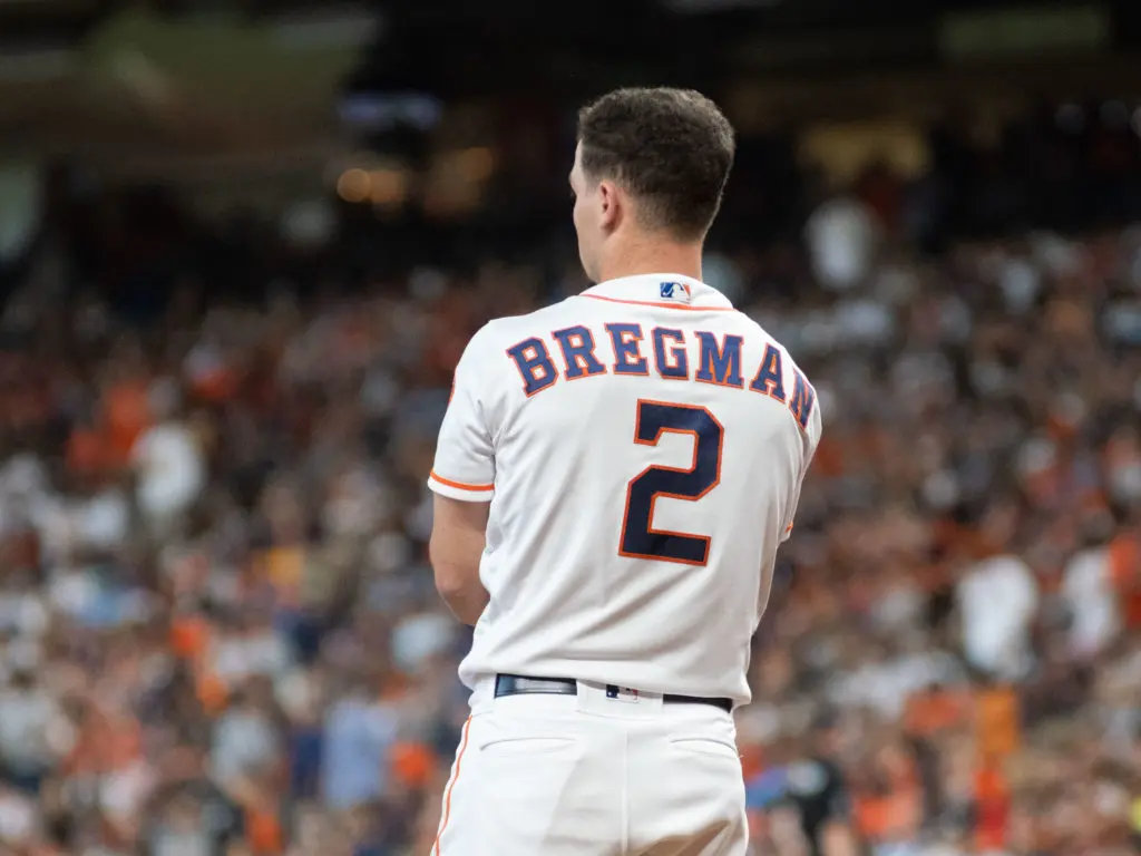 Alex Bregman is as hard on himself as Jose Altuve is. (Photo by F. Carter Smith)